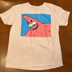 Evil Patrick Spongebob Squarepants Pink Shirt Size XL